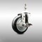 Service Caster 4 Inch 316SS Black Polyurethane Swivel 12mm Threaded Stem Caster with Brake SCC-SS316TS20S414-PPUB-BLK-TLB-M1215 - alternate 1